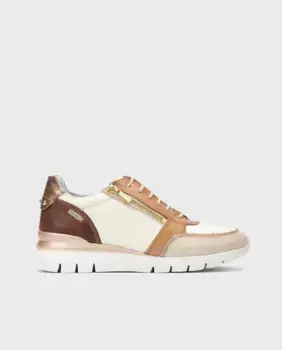 Женские кожаные кроссовки с очень легкой подошвой и мягкой стелькой из пены с эффектом памяти Pikolinos, белый