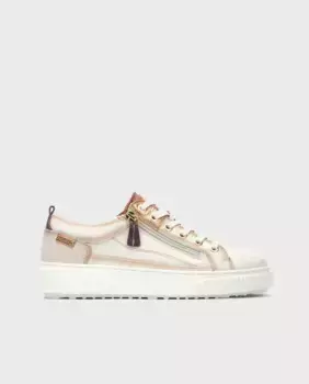 Женские кожаные кроссовки с очень легкой подошвой и мягкой стелькой Pikolinos, белый