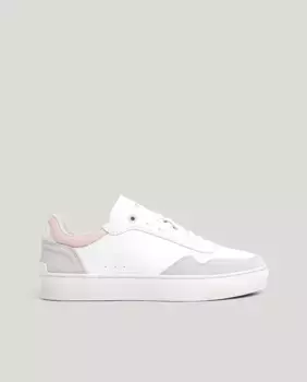 Женские кожаные кроссовки с замшевыми деталями Pepe Jeans, белый