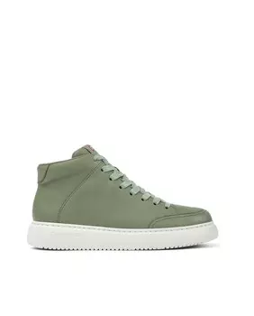 Женские кожаные кроссовки с зелеными шнурками Camper, зеленый