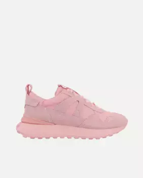 Женские кожаные кроссовки со шнурками-бантиками Gioseppo, розовый