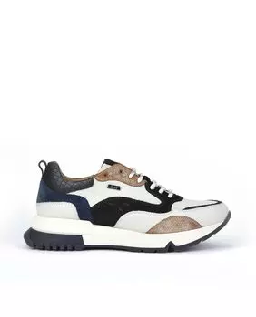 Женские кожаные кроссовки со шнурками и контрастными деталями Kangaroos, белый