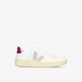 Женские кожаные кроссовки V-12 с низким берцем Veja, фиолетовый