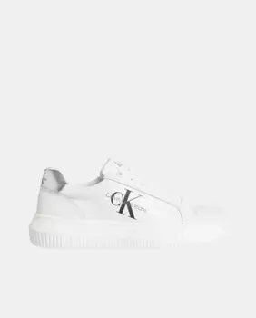 Женские кожаные кроссовки в форме шлема на низкой платформе Calvin Klein Jeans, белый