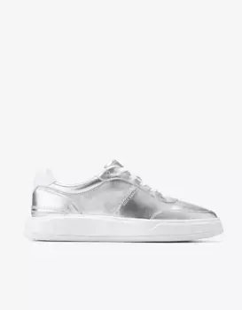 Женские кожаные кроссовки, вдохновленные баскетболом Cole Haan, серебряный