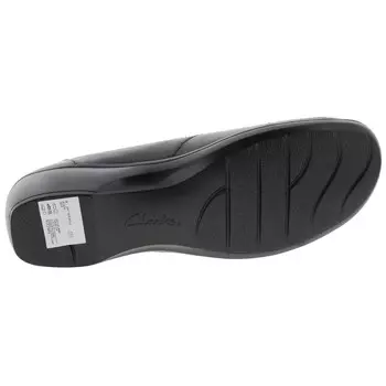 Женские кожаные лоферы без шнуровки May Marigold на каблуке Clarks, черный