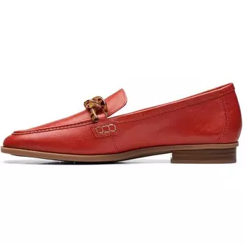 Женские кожаные лоферы без шнуровки Sarafyna Iris Clarks, цвет Grenadine Leather