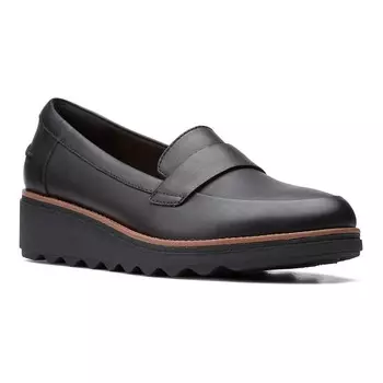 Женские кожаные лоферы Clarks Sharon Gracie, черный