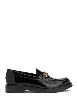 Женские кожаные лоферы с черной пряжкой с логотипом Tod's