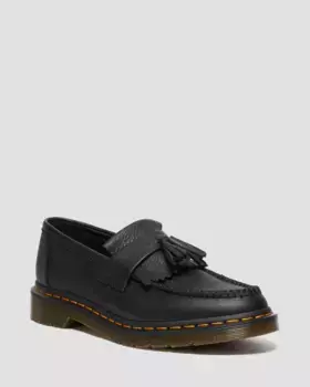 Женские кожаные лоферы с кисточками Dr. Martens Adrian, цвет Black — Virginia
