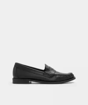 Женские кожаные лоферы с круглым носком Aldo, черный