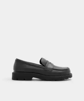 Женские кожаные лоферы с круглым носком Aldo, черный