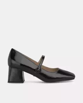 Женские кожаные Мэри Джейн с квадратным носком Alma en Pena, чёрный