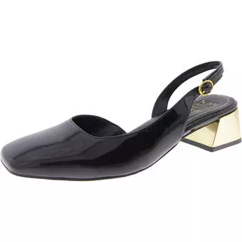 Женские кожаные металлические туфли с открытой пяткой Naturalizer, цвет black gold