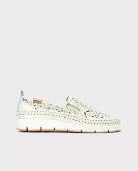 Женские кожаные мокасины с эластичными боками Pikolinos, белый