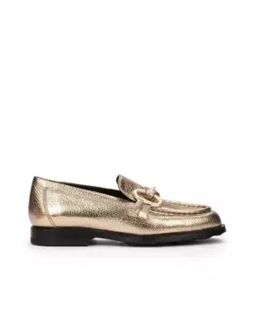 Женские кожаные мокасины с декором Weekend by Pedro Miralles, золотой