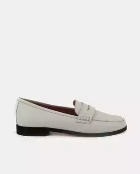 Женские кожаные мокасины с маской и низким каблуком Castellano, белый