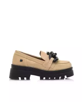 Женские кожаные мокасины с металлическими деталями Mustang, цвет Natural