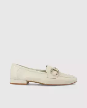 Женские кожаные мокасины с пряжкой Lodi, белый