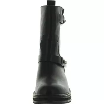 Женские кожаные мотоциклетные ботинки без застежек Rag & Bone, черный