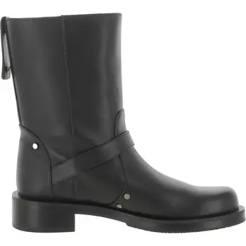 Женские кожаные мотоциклетные ботинки Maverick на наборном каблуке Stuart Weitzman, черный