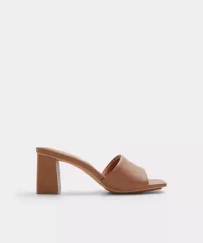 Женские кожаные мюли с квадратным носком Aldo, цвет Camel