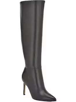 Женские кожаные нарядные сапоги Richy до колена Nine West, черный