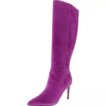 Женские кожаные нарядные сапоги Richy до колена Nine West, цвет dark pink suede