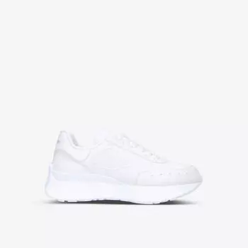 Женские кожаные низкие кеды Runner с тиснением логотипа Alexander Mcqueen, белый