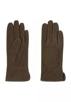 Женские кожаные перчатки со сборками Otto Kessler, оливковый