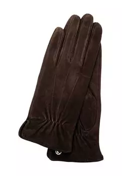 Женские кожаные перчатки со сборками Otto Kessler, цвет Warm Dark Brown