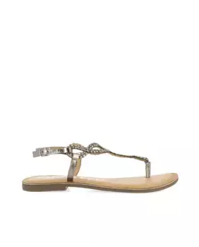 Женские кожаные плетеные босоножки на плоском носке Gioseppo, серебряный