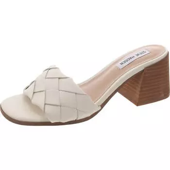 Женские кожаные плетеные сандалии Physique Steve Madden, белый