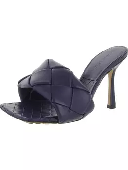 Женские кожаные плетеные шлепанцы Lido Bottega Veneta, цвет Unicorn