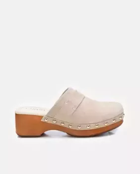 Женские кожаные плоские сабо Carmela, белый