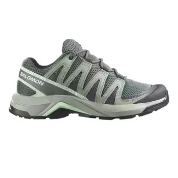 Женские кожаные походные ботинки SALOMON X-ADVENTURE RECON W, серый/зеленый