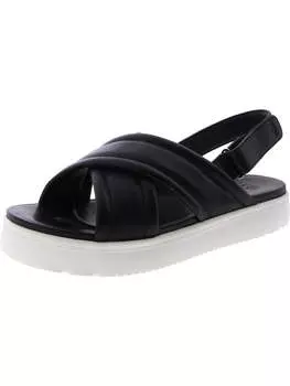 Женские кожаные регулируемые босоножки с открытой пяткой UGG, черный