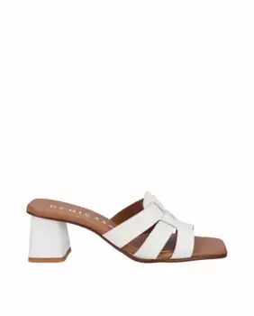 Женские кожаные сабо на пятке D'Chicas, белый