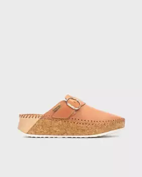 Женские кожаные сабо с пряжкой Pikolinos, оранжевый
