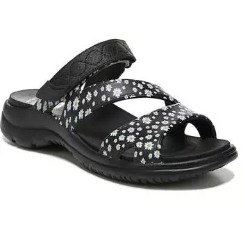 Женские кожаные сандалии Adelle с мягкой стелькой на плоской подошве Dr. Scholl's Shoes, цвет black eva