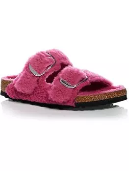 Женские кожаные сандалии Arizona Big Buckle Slip On Slide Birkenstock, цвет fuchsia tulip