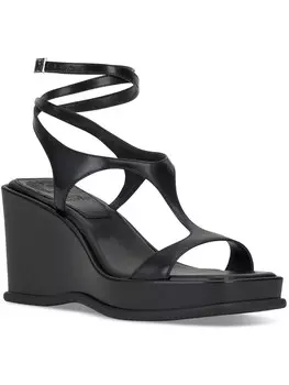 Женские кожаные сандалии без шнуровки Fetemee на танкетке Vince Camuto, черный