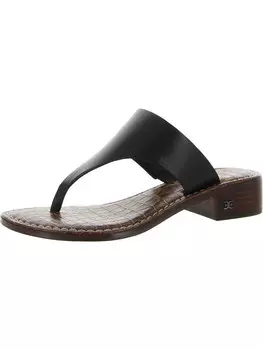 Женские кожаные сандалии без шнуровки Sam Edelman, цвет Black Leather