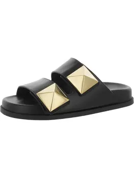 Женские кожаные сандалии без шнуровки Valentino Garavani, черный