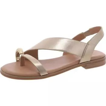 Женские кожаные сандалии без застежек на ремешках Suave Sanctuary, цвет nude bronze