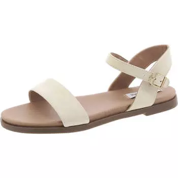 Женские кожаные сандалии Dina с ремешком на щиколотке Steve Madden, цвет bone