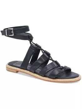 Женские кожаные сандалии-гладиаторы Adison с пряжкой Dolce Vita, черный