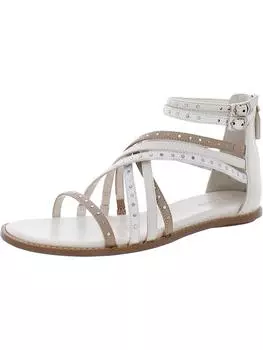 Женские кожаные сандалии-гладиаторы Dirrazo с заклепками Vince Camuto, цвет warm vanilla combo