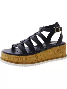 Женские кожаные сандалии-гладиаторы Kaydee Caged Steve Madden, черный