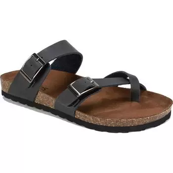 Женские кожаные сандалии Gracie на плоской подошве White Mountain, цвет black/leather